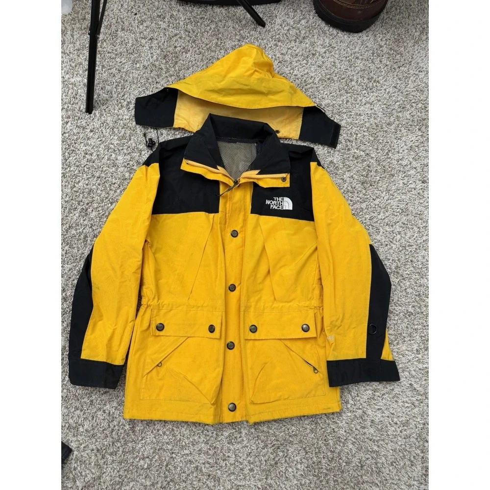 Vintage The North Face Mountain Gore-Tex Jacket Men's XL Yellow Black Shell
